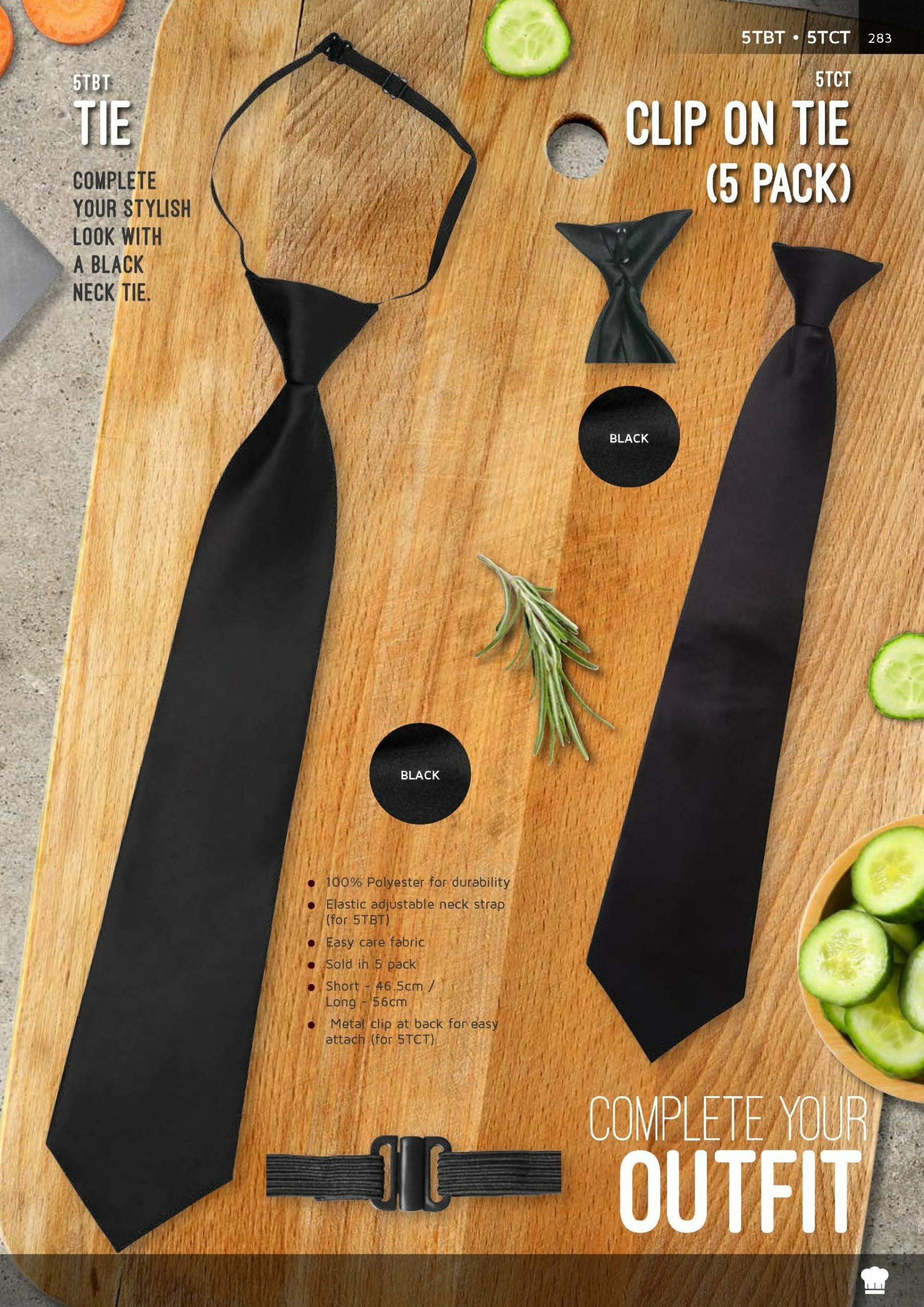 Picture of CLIP ON TIE (5 PACK) - Ballarat Embroidery Team & Workwear