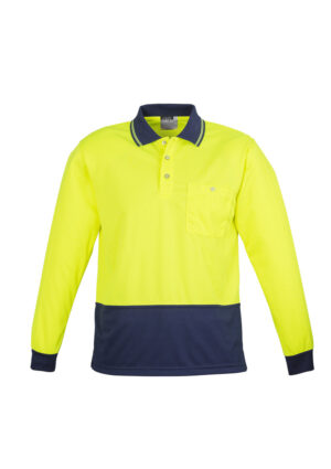 Unisex Hi Vis Basic Long Sleeve Polo