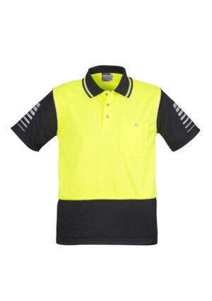 Mens Hi Vis Zone Short Sleeve Polo