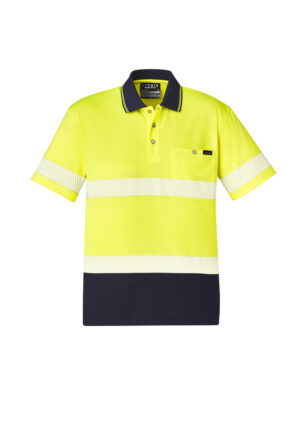 Unisex Hi Vis Segmented Tape Short Sleeve Polo