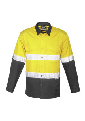 Mens Rugged Cooling Hi Vis Taped Long Sleeve Shirt