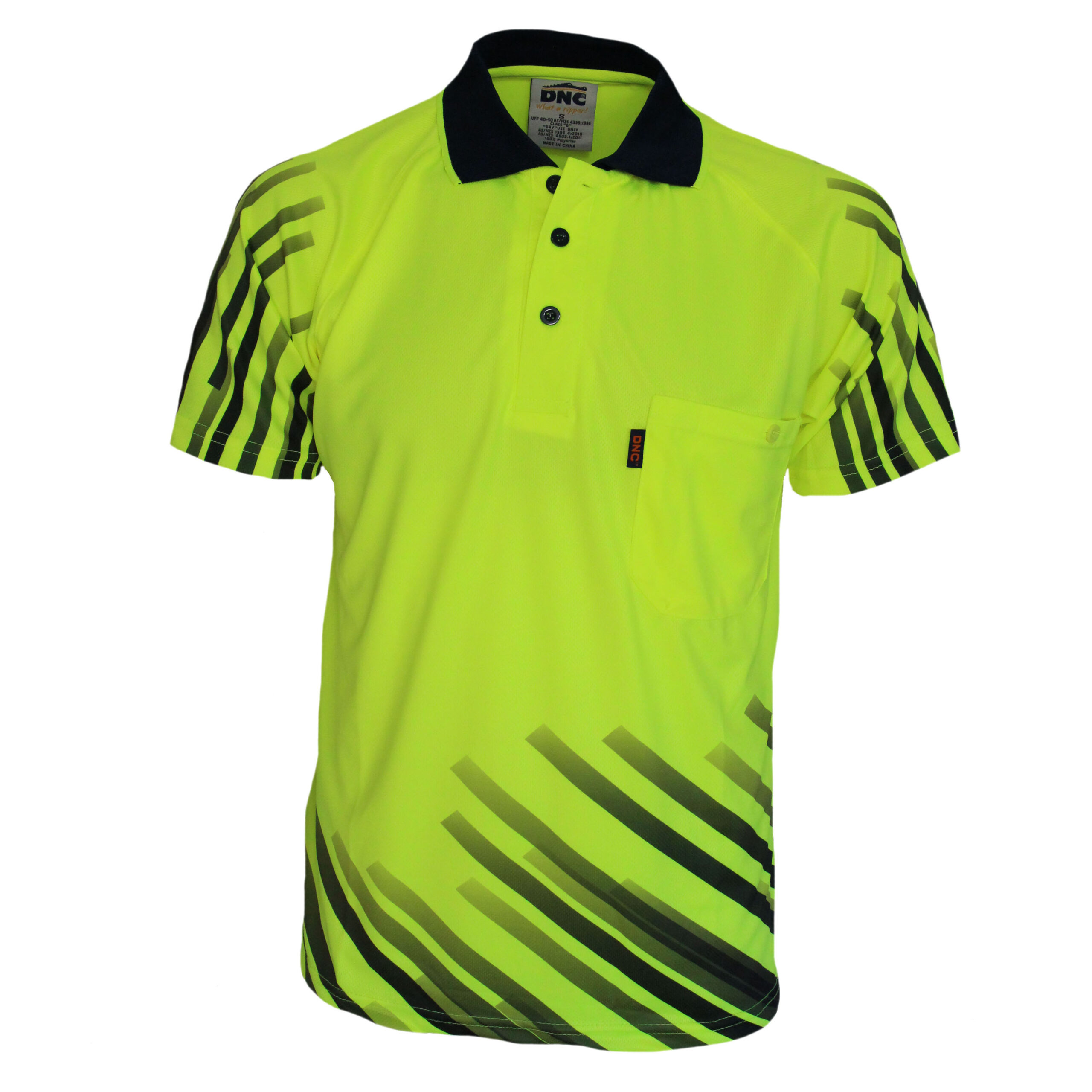 HiVis Sublimated Full Stripe Polo